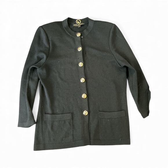 Vintage St. John Cardigan Blazer and Pants Set | Size 8 Medium | Black - Picture 7 of 12